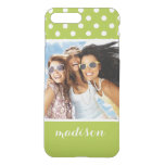 Custom Photo &amp; Name Spring pattern with polka dots iPhone 8 Plus/7 Plus Case