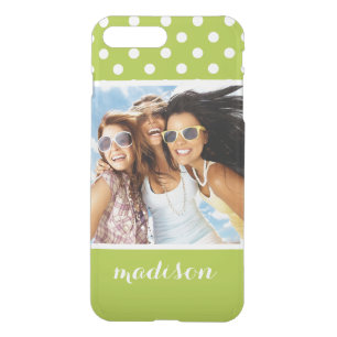 Custom Photo & Name Spring pattern with polka dots iPhone 8 Plus/7 Plus Case