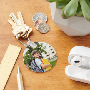 Custom Photo Name Star Keychain for Kids