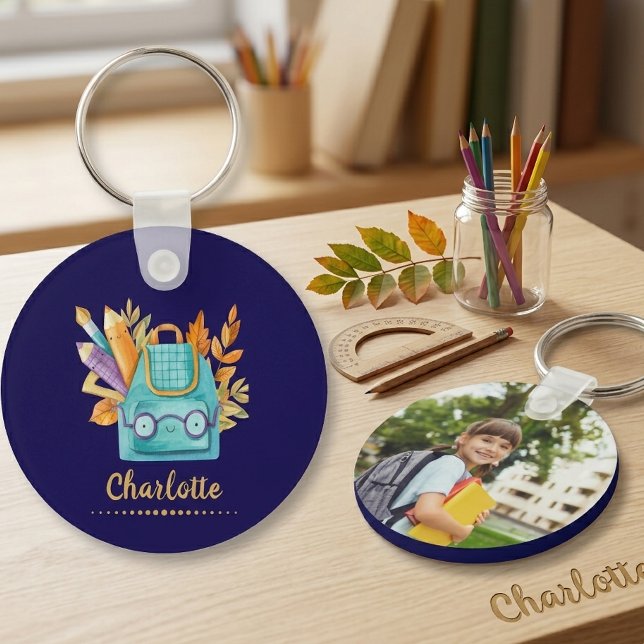 Custom Photo Name Star Keychain for Kids (Creator Uploaded)