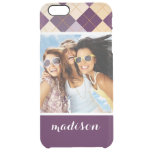Custom Photo &amp; Name Sweater Background Clear iPhone 6 Plus Case