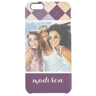 Custom Photo & Name Sweater Background Clear iPhone 6 Plus Case