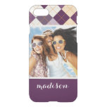 Custom Photo &amp; Name Sweater Background iPhone SE/8/7 Case