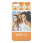 Custom Photo &amp; Name Sweater Background iPhone SE/8/7 Case