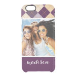 Custom Photo &amp; Name Sweater Background Clear iPhone 6/6S Case