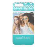 Custom Photo &amp; Name Teal Aztec Tribal Pattern iPhone 8 Plus/7 Plus Case