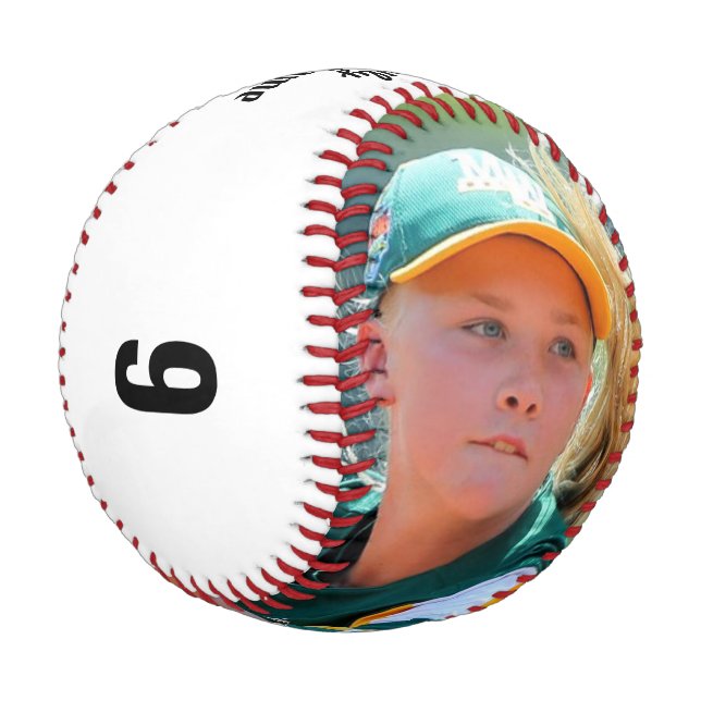 CUSTOM Photo/Name/Team/Position/Number Baseball (Angled)