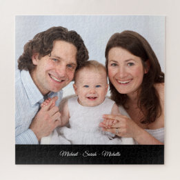 Custom Photo Name Template Large Jigsaw Puzzle