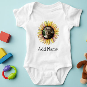 Custom Photo Name Text Personalized Baby Bodysuit
