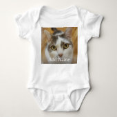 Custom Photo Name Text Personalized Baby Bodysuit (Front)