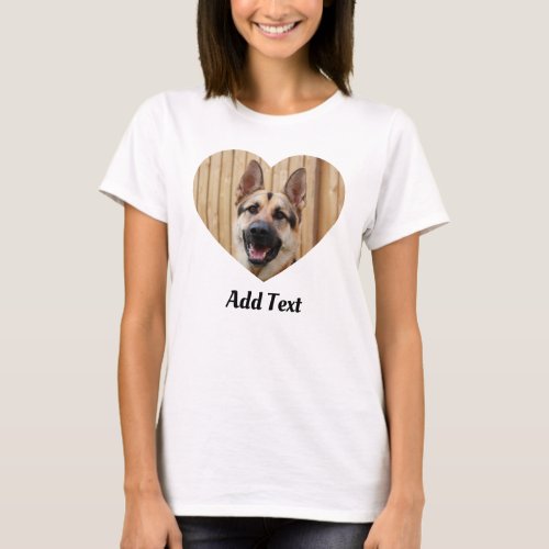Custom Photo Name Text Personalized Pet Dog Mom T_Shirt