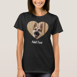 Custom Photo Name Text Personalized Pet Dog Mom T-Shirt