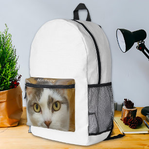 Custom Photo Name Text Personalized Printed Backpack