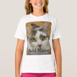 Custom Photo Name Text Personalized T-Shirt<br><div class="desc">Upload your photo, add a name or text, and easily create your personalized photo t-shirt. Click CUSTOMIZE to change the text color. You can TRANSFER this DESIGN on other Zazzle products and adjust it to fit most of the Zazzle items. You can also click CUSTOMIZE FURTHER to add, delete or...</div>