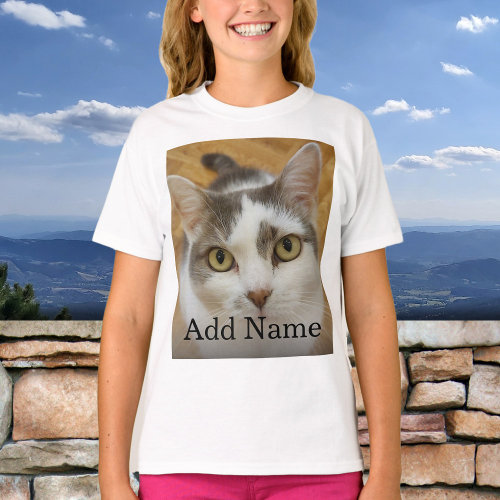 Custom Photo Name Text Personalized T_Shirt