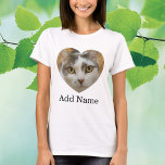 Custom Photo Name Text Personalized T-Shirt<br><div class="desc">Upload a photo, add text, and easily create your personalized photo t-shirt. Click CUSTOMIZE FURTHER to change the text color. You can TRANSFER this DESIGN on other Zazzle products and adjust it to fit most of the Zazzle items. Standard Studio designs are made in high-resolution vector graphics for a professional...</div>