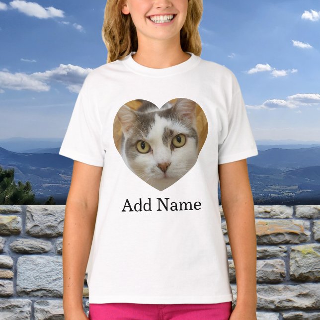 Custom Photo Name Text Personalized T-Shirt (Creator Uploaded)