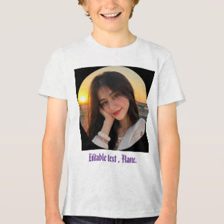 Custom Photo Name Text Personalized T-Shirt Tri-Blend Shirt