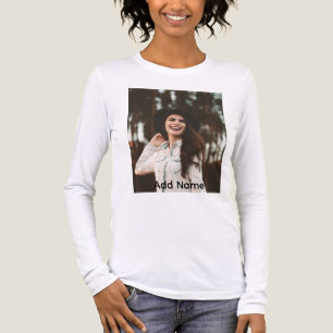 Custom Photo Name Text Personalized  Tri-Blend Shirt