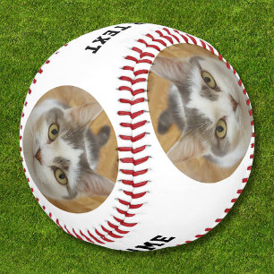 Custom Photo Name Text Template Personalized Baseball