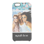 Custom Photo &amp; Name Texture laughing skull Clear iPhone 6/6S Case
