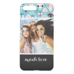 Custom Photo &amp; Name Texture laughing skull iPhone 8 Plus/7 Plus Case