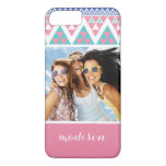 Custom Photo &amp; Name Tribal aztec colorful pattern iPhone 8 Plus/7 Plus Case