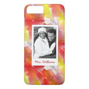 Custom Photo & Name Watercolor Design iPhone 8 Plus/7 Plus Case