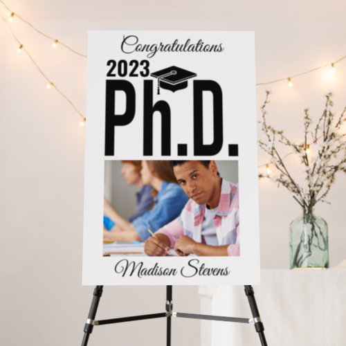 Custom photo name  year PhD Foam Board