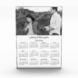 Custom Photo Names 2026 Calendar Desk Acrylic Award