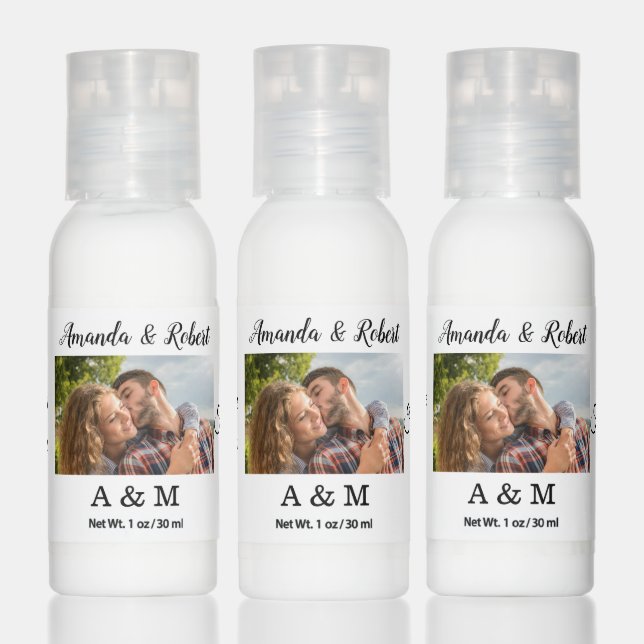 Custom Photo , Names and Monogram Love you Couple Hand Lotion (Set)