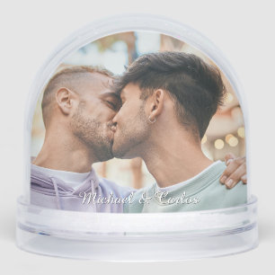 Custom Photo, Names & Text Pride Snow Globe