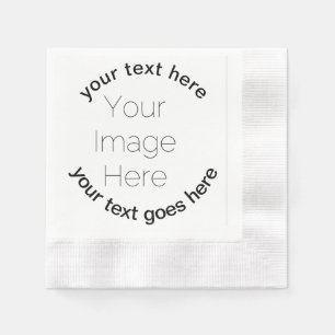 custom photo napkin, your photo and text napkins