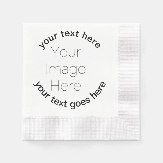 custom photo napkin, your photo and text  napkins (Front)