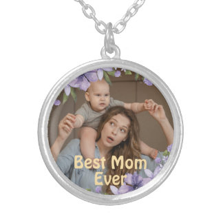 Custom Photo Necklace – "Best Mom Ever" 