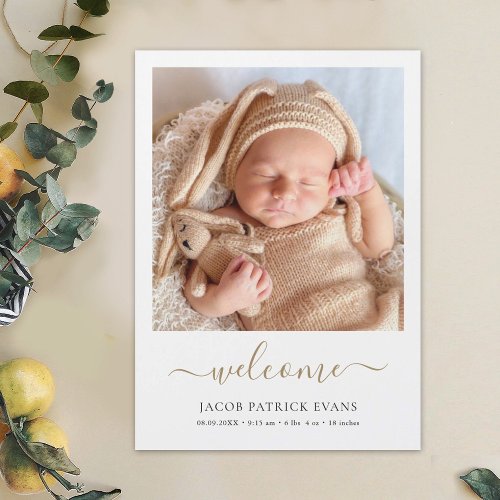 Custom Photo New Baby Arrival Magnet Template