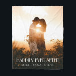 Custom Photo Newly Weds Wedding Gift Fleece Blanket<br><div class="desc">This stylish personalized fleece blanket features the couple's photograph and a modern typography. Great gift for newly weds for Christmas,  New Year,  wedding anniversary and more. You can edit this blanket with your photo,  names,  and the wedding date.</div>