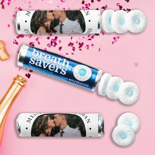 Custom Photo Newlywed Couple Name Date Wedding Breath Savers Mints