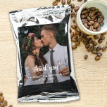 Custom Photo Newlywed Couple Name Date Wedding Coffee Drink Mix<br><div class="desc">Add the finishing touch to your wedding with these fun custom photo wedding coffee favors. Perfect as wedding favors to all your guests . Customize these wedding favors with your favorite wedding photo, newlywed photo, and personalize with name and date. See our wedding collection for matching wedding favors, newlywed gifts,...</div>