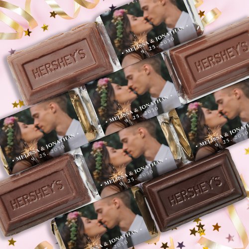 Custom Photo Newlywed Couple Name Date Wedding Hersheys Miniatures