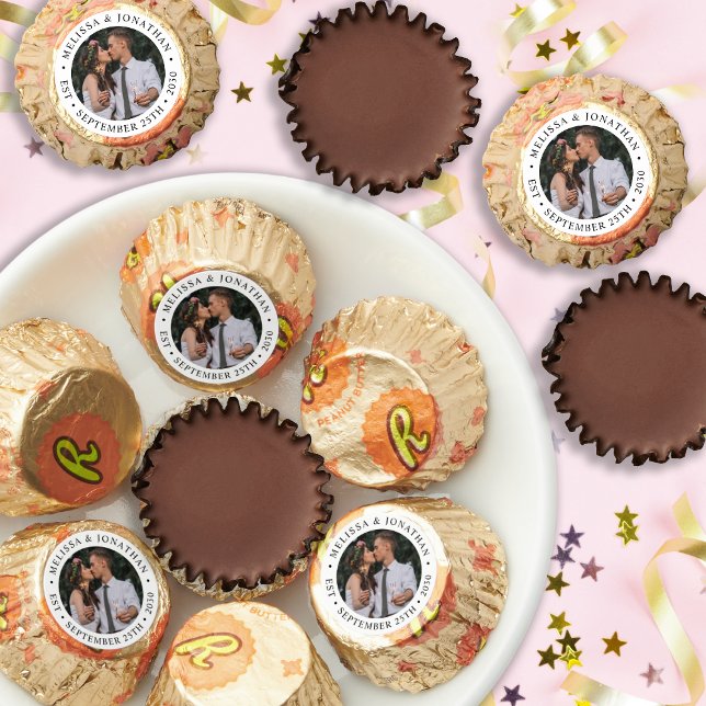 Custom Photo Newlywed Couple Name Date Wedding Reese's Peanut Butter Cups (Creator Uploaded)