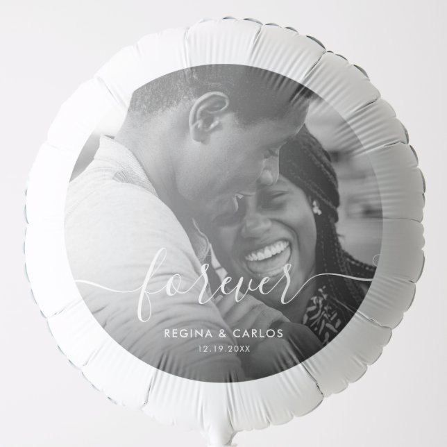 Custom Photo Newlyweds Wedding Balloon (Front)