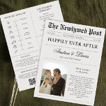 Custom Photo Newspaper & Wedding Program Timeline Flyer<br><div class="desc">Have a blast at your wedding with this trendy newspaper style program,  featuring your custom photo & editable text. Easily add your own details by clicking on the "personalize" option.</div>