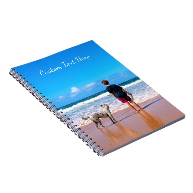 Custom Photo Notebook with Your Photos and Text (Right Side)
