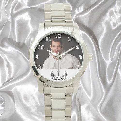 Custom photo number 1 one father watch