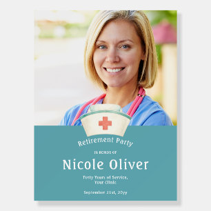 Custom Photo Nurse Hat Retirement Party Foam Board