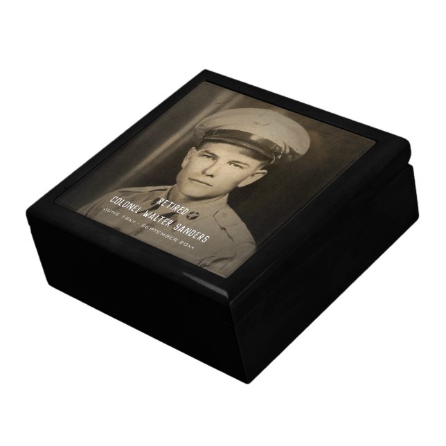 Custom Photo of Loved One Memorial Keepsake Wooden Gift Box (Side)