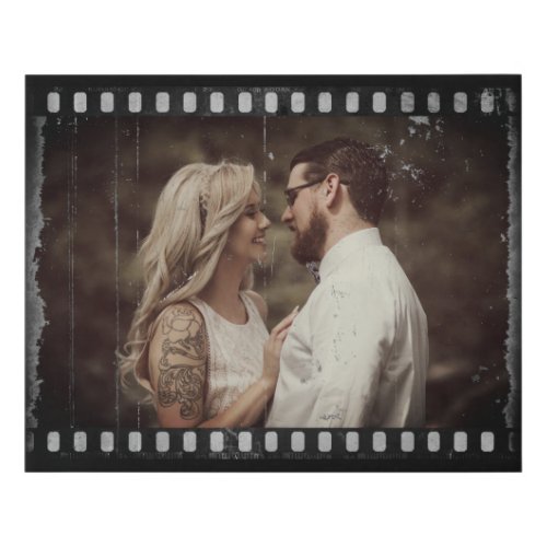 Custom Photo Old Vintage Film Retro Distressed Faux Canvas Print