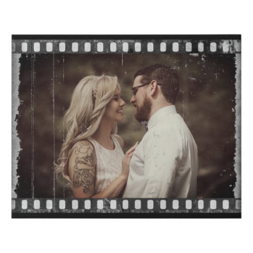 Custom Photo Old Vintage Film Retro Distressed Faux Canvas Print