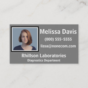 Custom Photo on Steel Gray Business Card